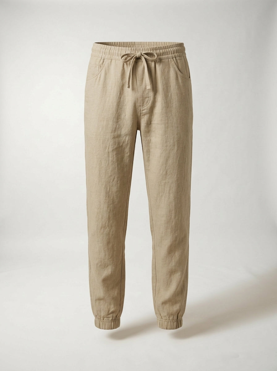 Men's Linen Joggers Lightweight Relaxed Fit