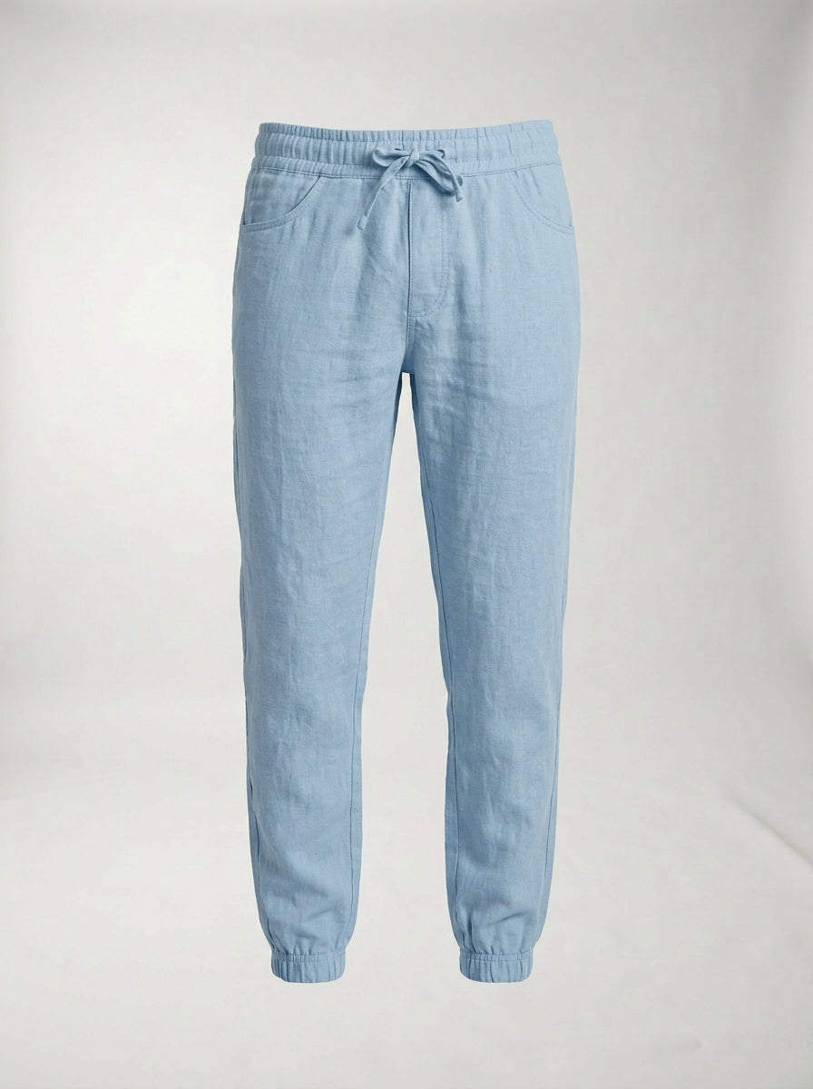 Men's Linen Joggers Lightweight Relaxed Fit