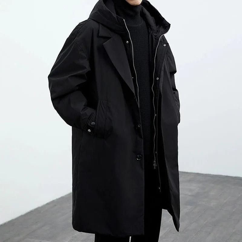 Men's Longline Winter Trench Coat
