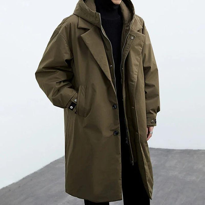Men's Longline Winter Trench Coat