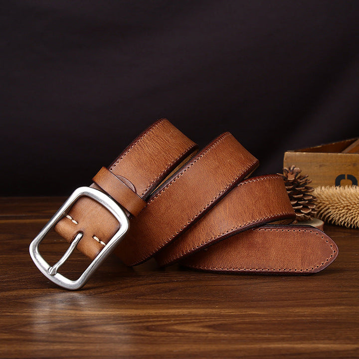 Men's casual jeans belt shown as an everyday fashion accessory
