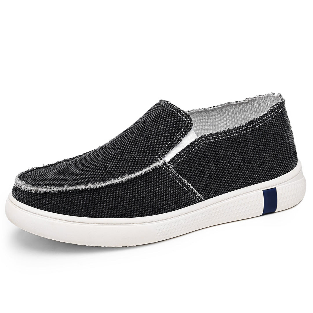 Pair of men’s canvas slip-on shoes for everyday wear