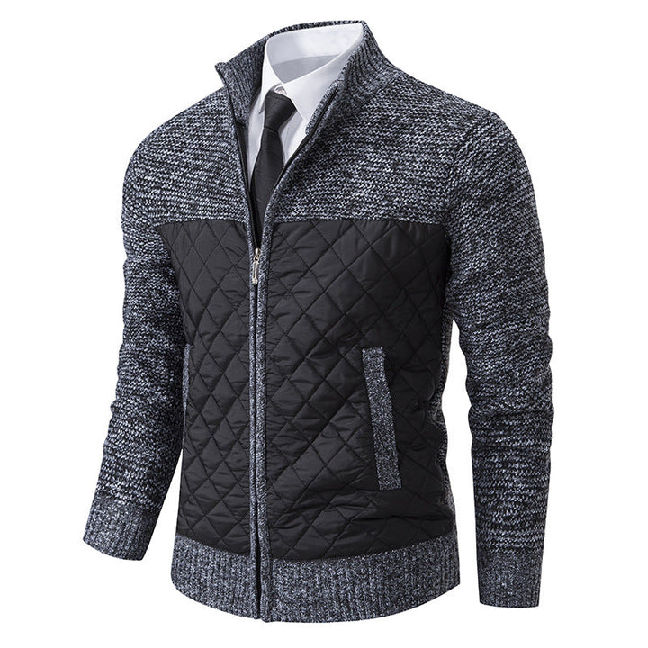 Men's Diamond Quilted Knit Hybrid Jacket