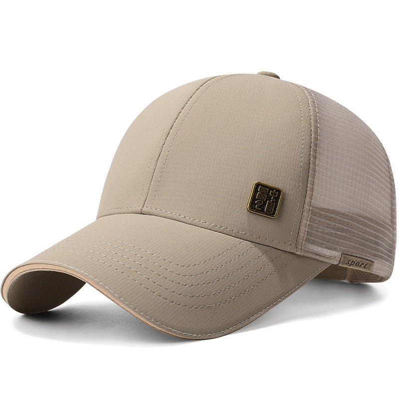 Men's breathable mesh cap with ventilation shown from the side