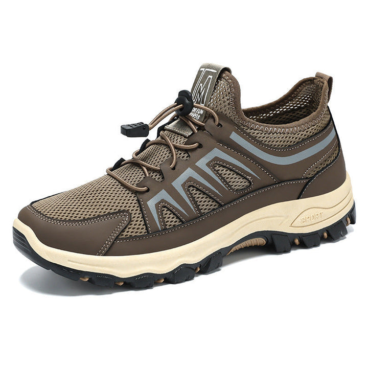 Men's Breathable Mesh Trekking Trainers With Quick Lace