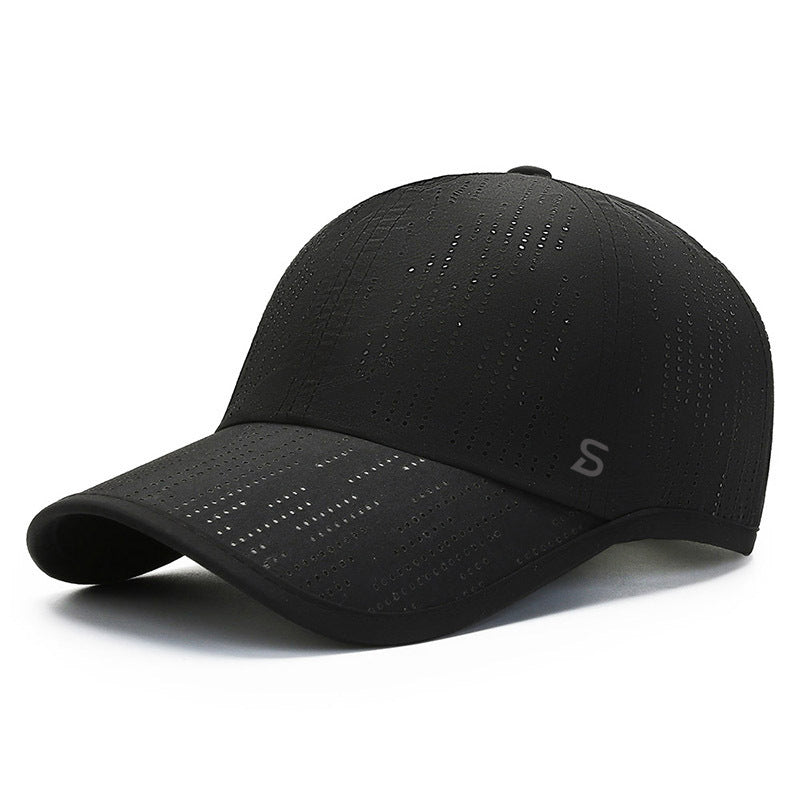 Men's lightweight performance baseball cap in full product view