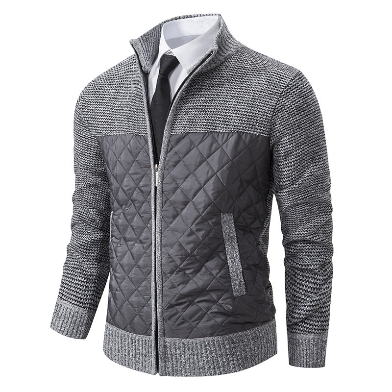 Men's Diamond Quilted Knit Hybrid Jacket