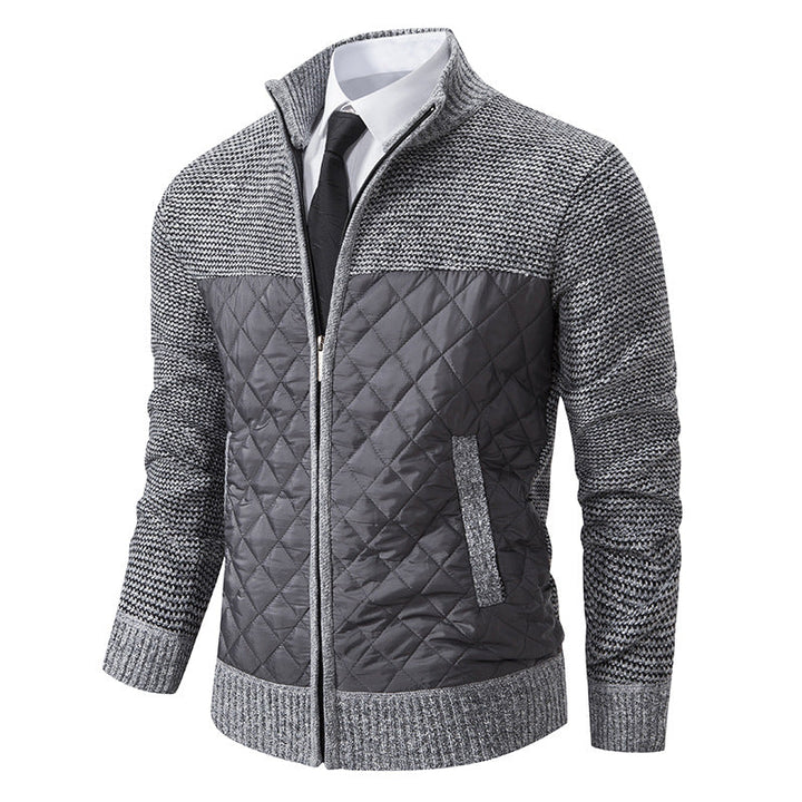 Men's Diamond Quilted Knit Hybrid Jacket