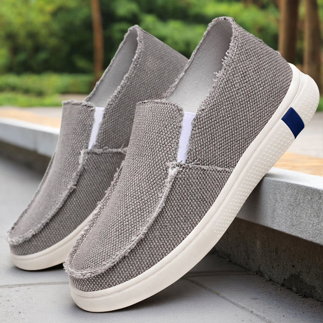 Men’s slip-on shoes showing the elasticated side insert