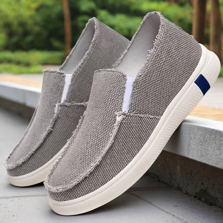 Men’s slip-on shoes showing the elasticated side insert