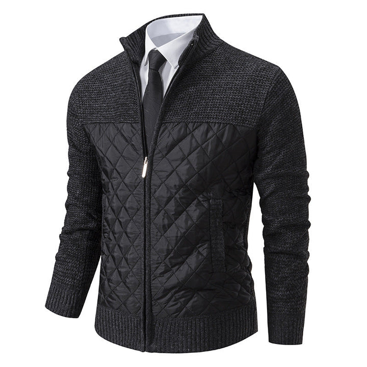 Men's Diamond Quilted Knit Hybrid Jacket