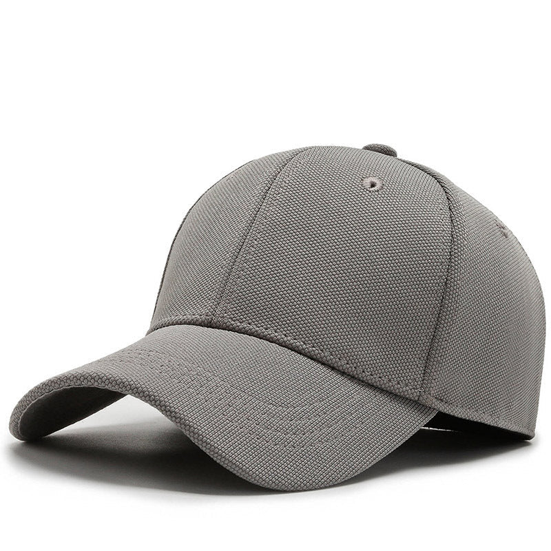 Close-up of the curved brim on the men's lightweight baseball cap
