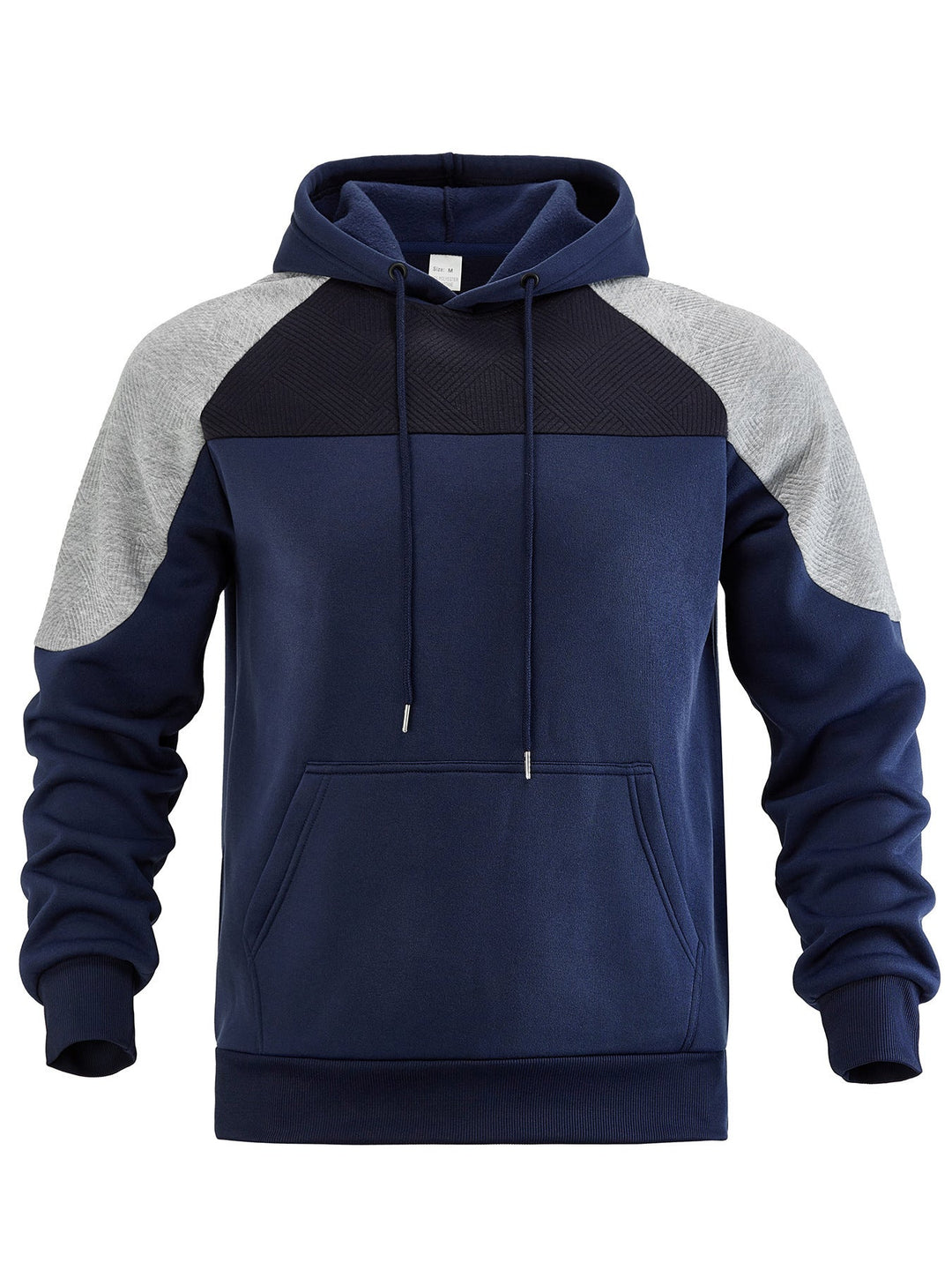 Back view of a men's pullover hoodie