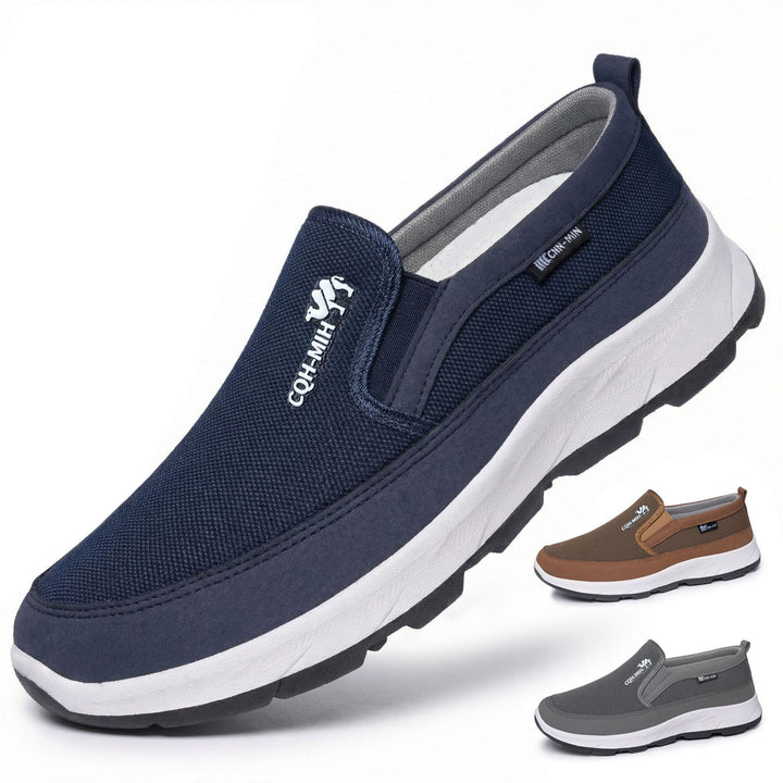 Pair of men's slip-on trainers designed for everyday wear