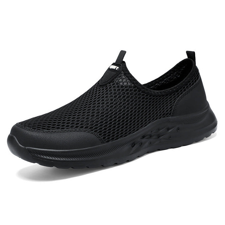 Men's trainers showing the seamless sock-style upper and flexible design