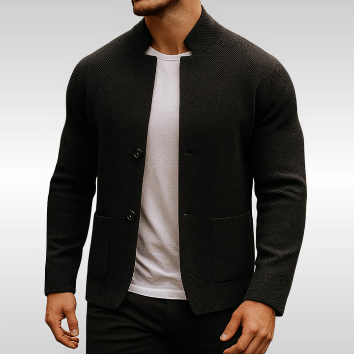 Men's Textured Knit Cardigan