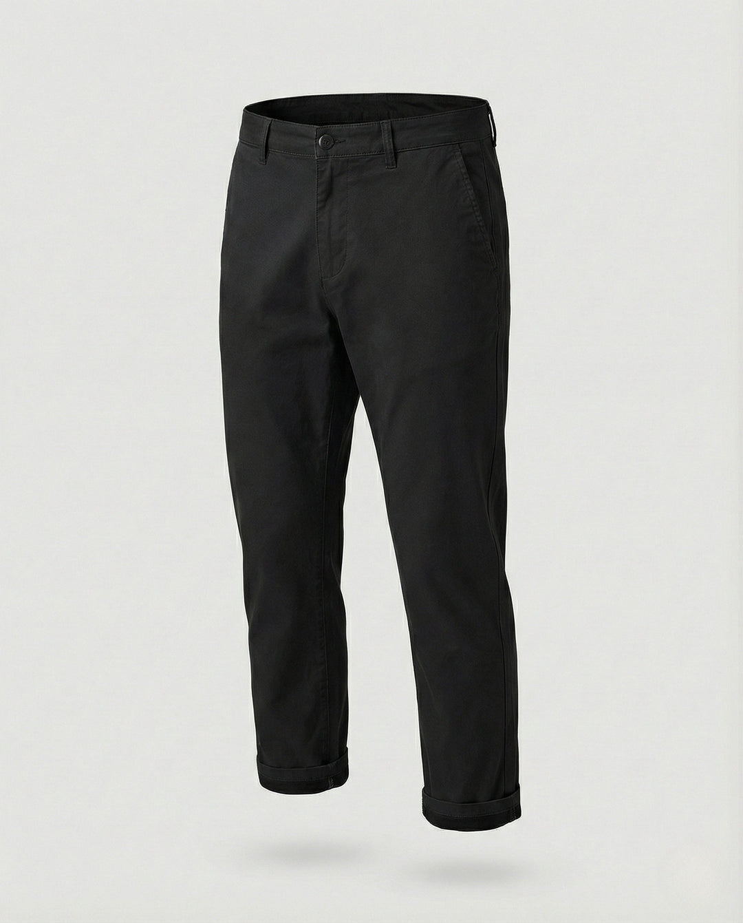 Men's fleece-lined chinos styled for smart casual wear