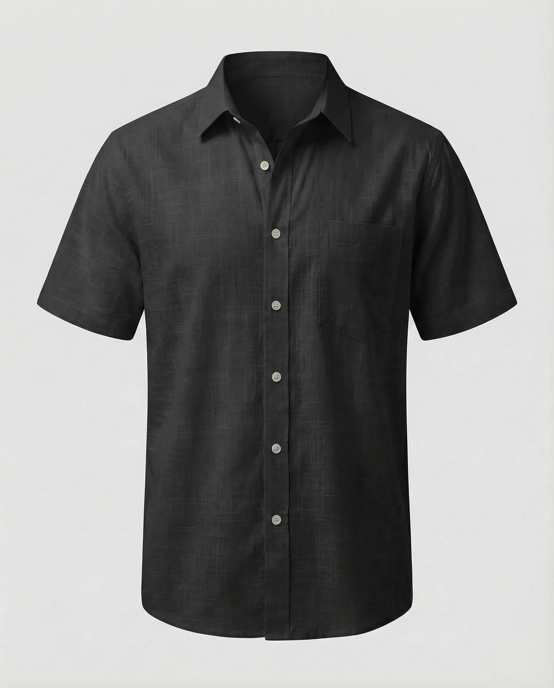 Men's Short Sleeve Linen Shirt Relaxed Fit