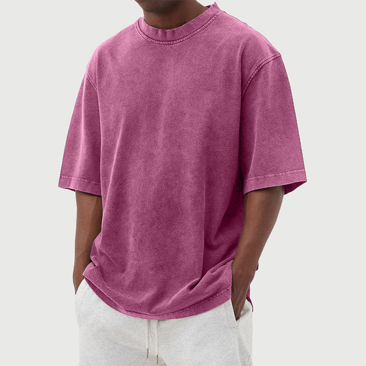 Side view of the relaxed-fit washed cotton T-shirt