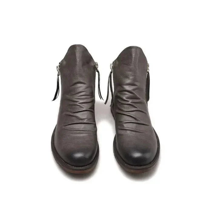Men's leather boots designed for comfortable daily wear