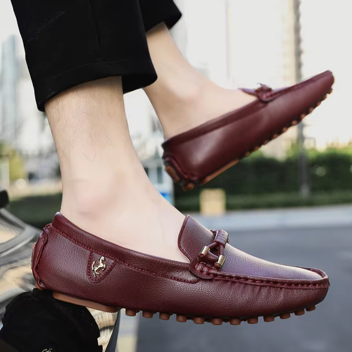 Premium Leather Slip-On Loafers