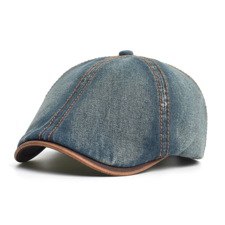 Men's Denim Flat Cap Vintage Style