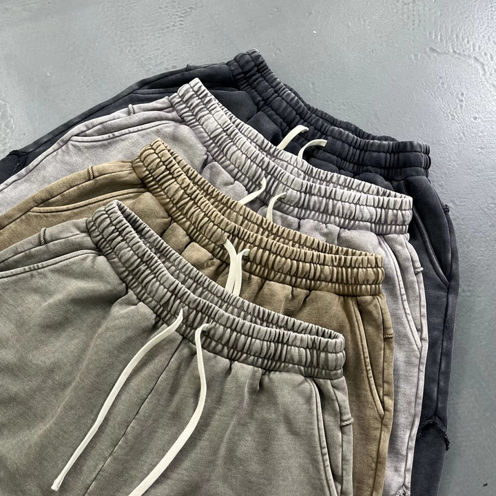 Retro Washed Drawstring Shorts