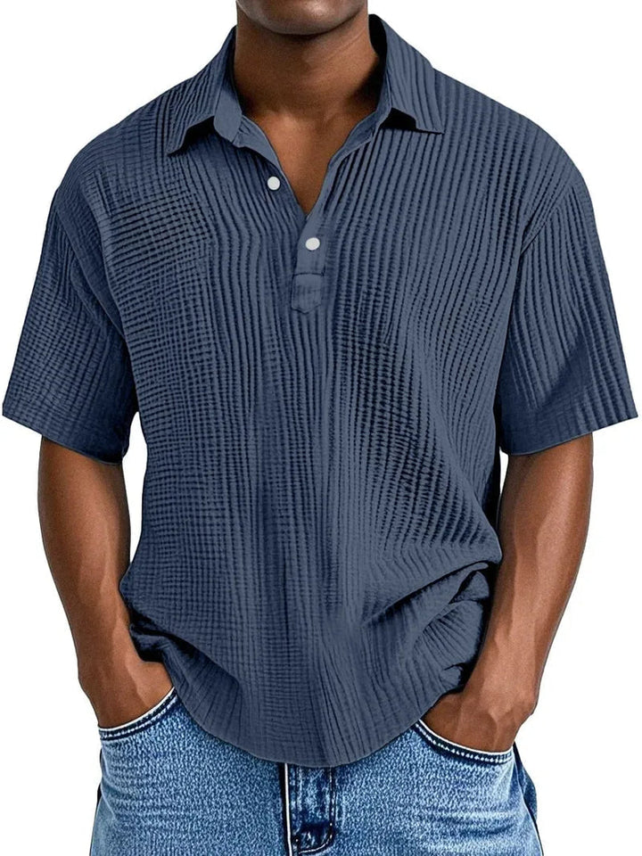 Men's Textured Short Sleeve Summer Shirt