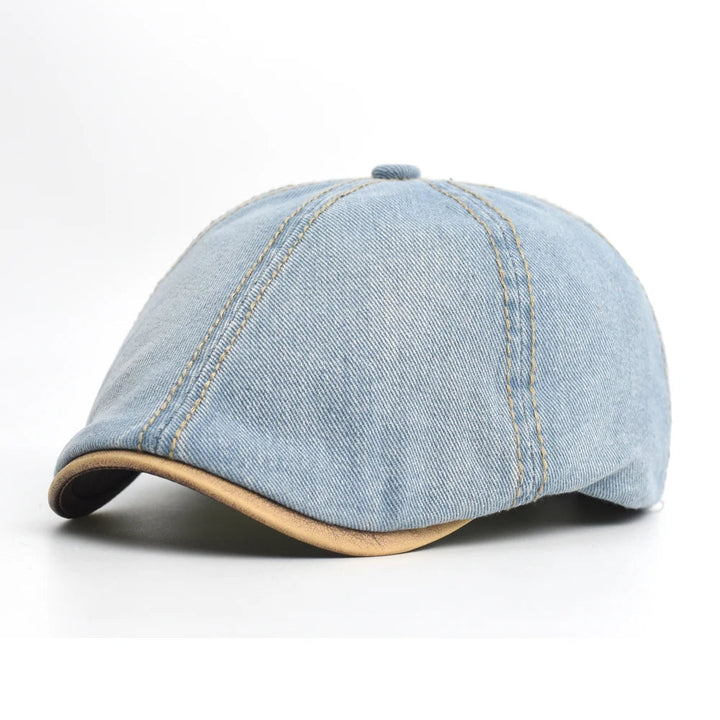 Men's Denim Flat Cap Vintage Style