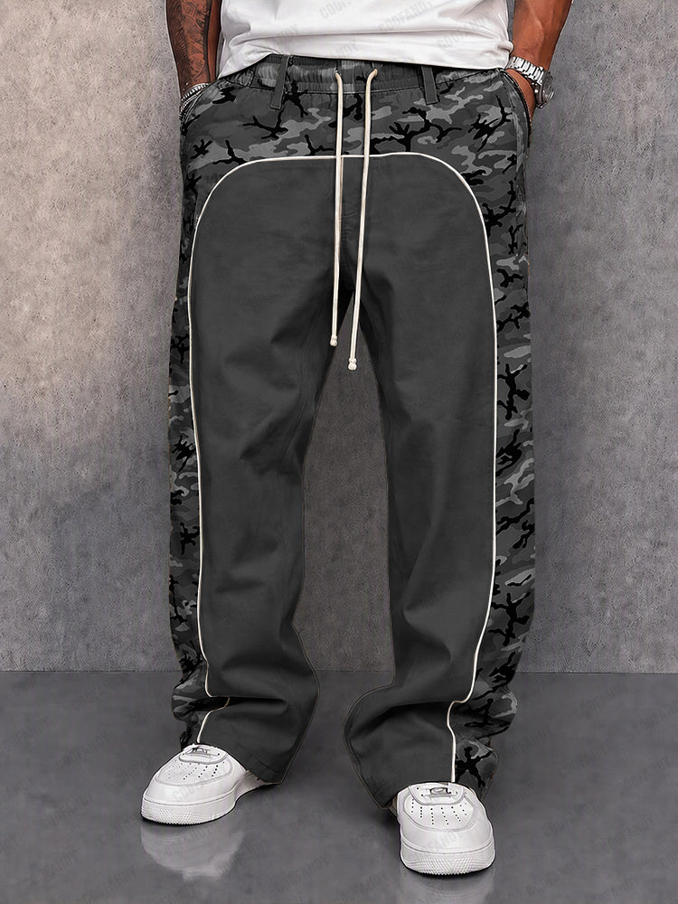Men's Camouflage Patchwork Casual Trousers