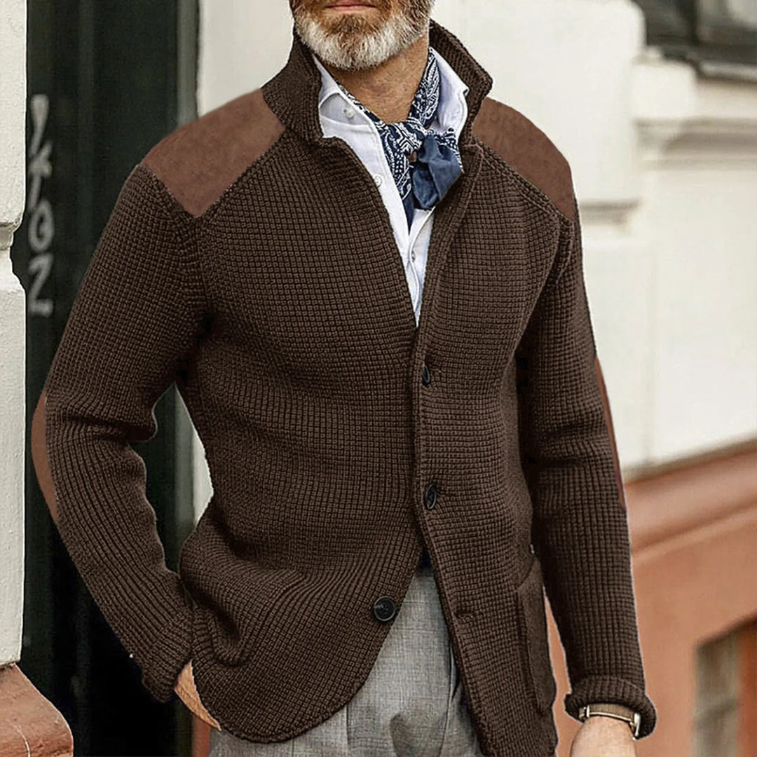 Men's soft cardigan styled for a smart-casual outfit