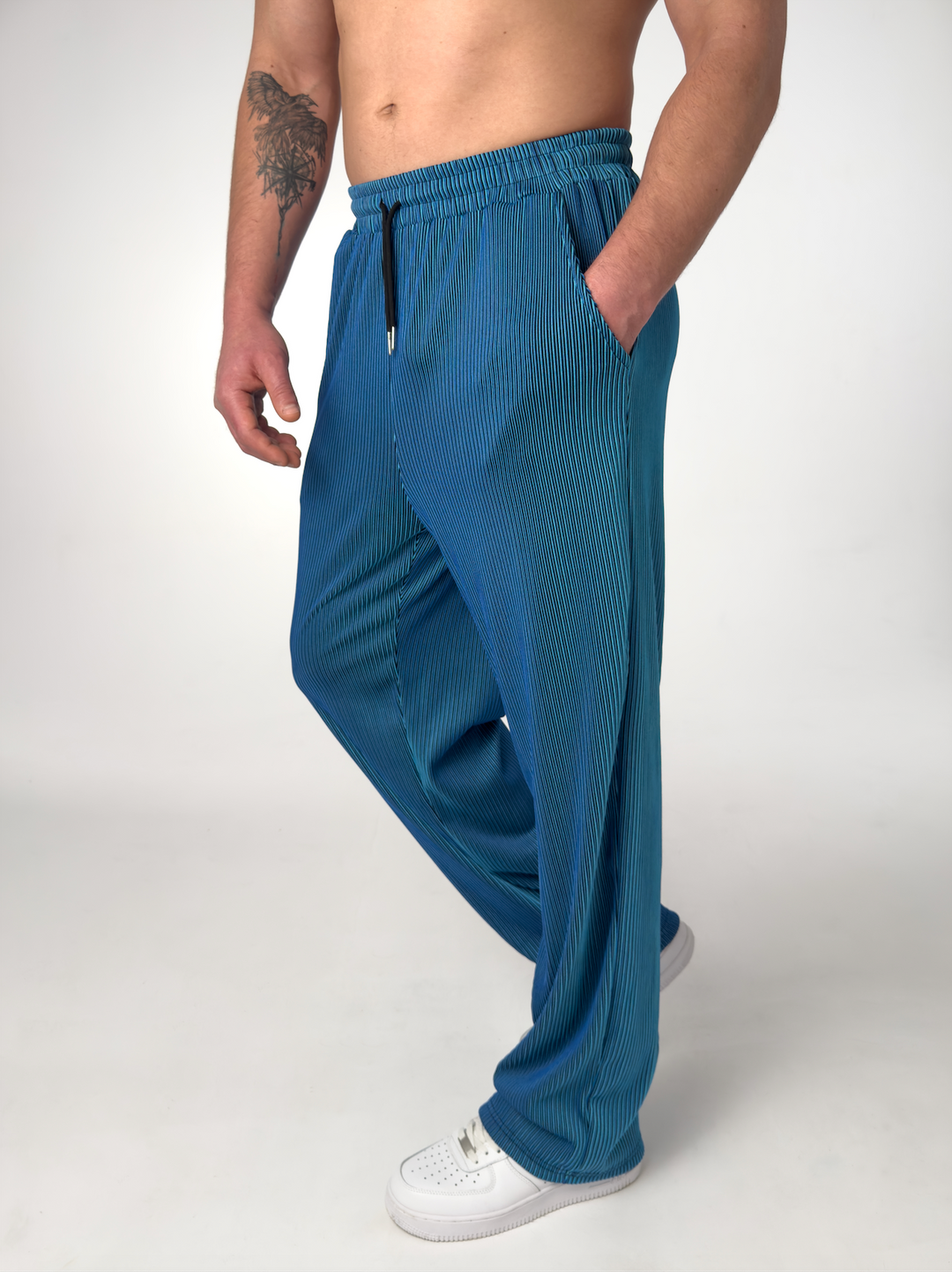 Men's Straight-Leg Striped Trousers