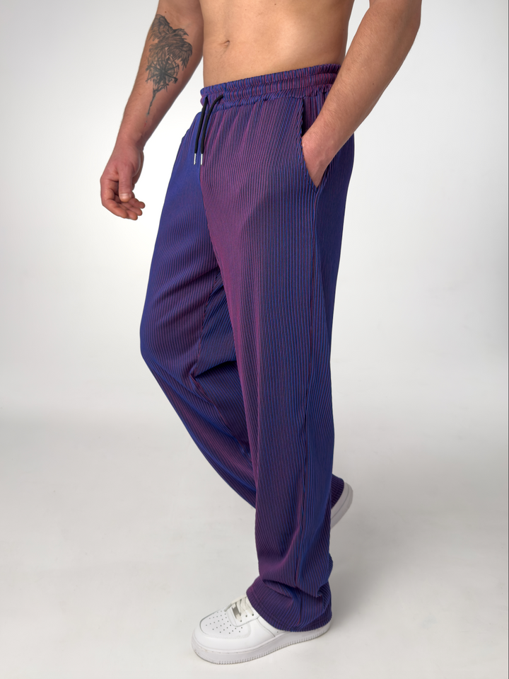 Men's Straight-Leg Striped Trousers