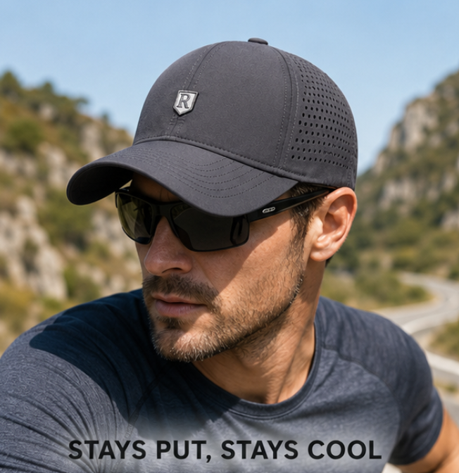 Men's lightweight baseball cap with structured crown detail