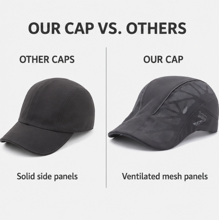 Men's breathable UV protection cap in full product view