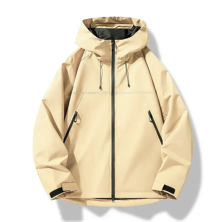 Close-up of the jacket hood and neckline