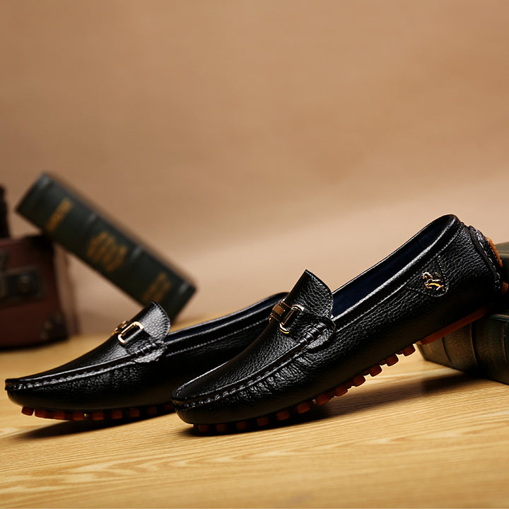 Premium Leather Slip-On Loafers