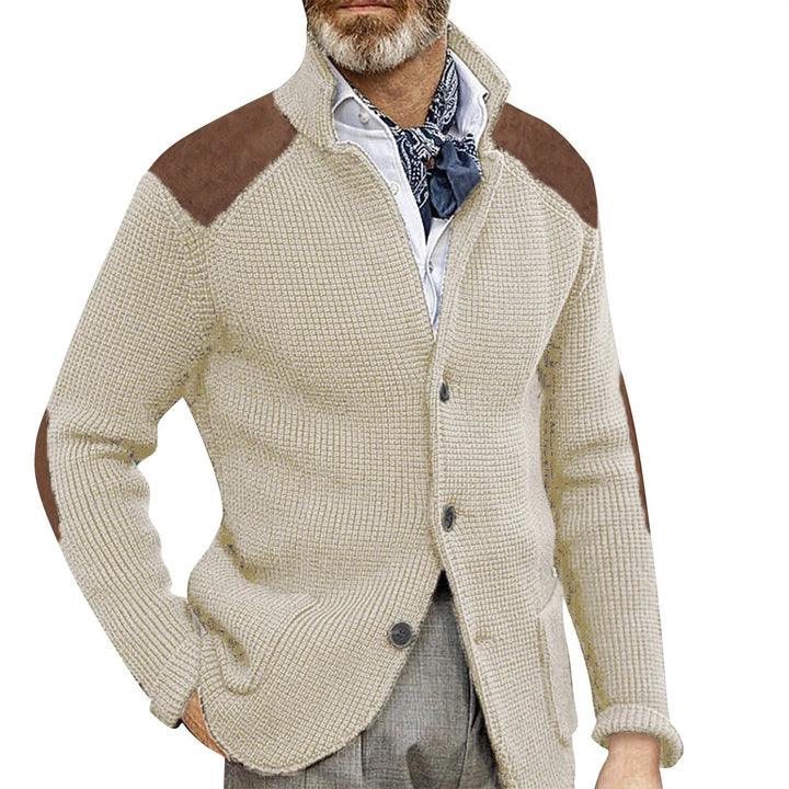 Full view of the men's knit cardigan for everyday wear