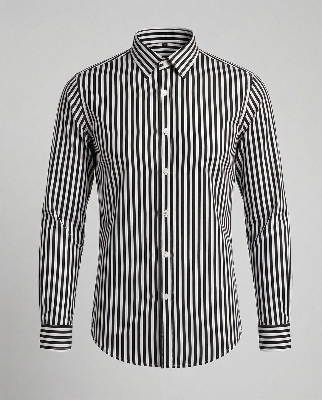 Men's regular fit striped shirt styled for a smart-casual look