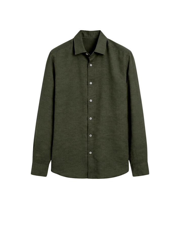 Men's Linen Short Sleeve Shirt Summer
