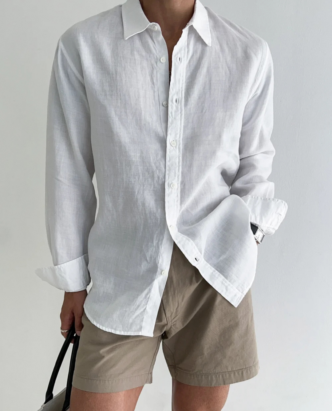 Men's Linen Short Sleeve Shirt Summer