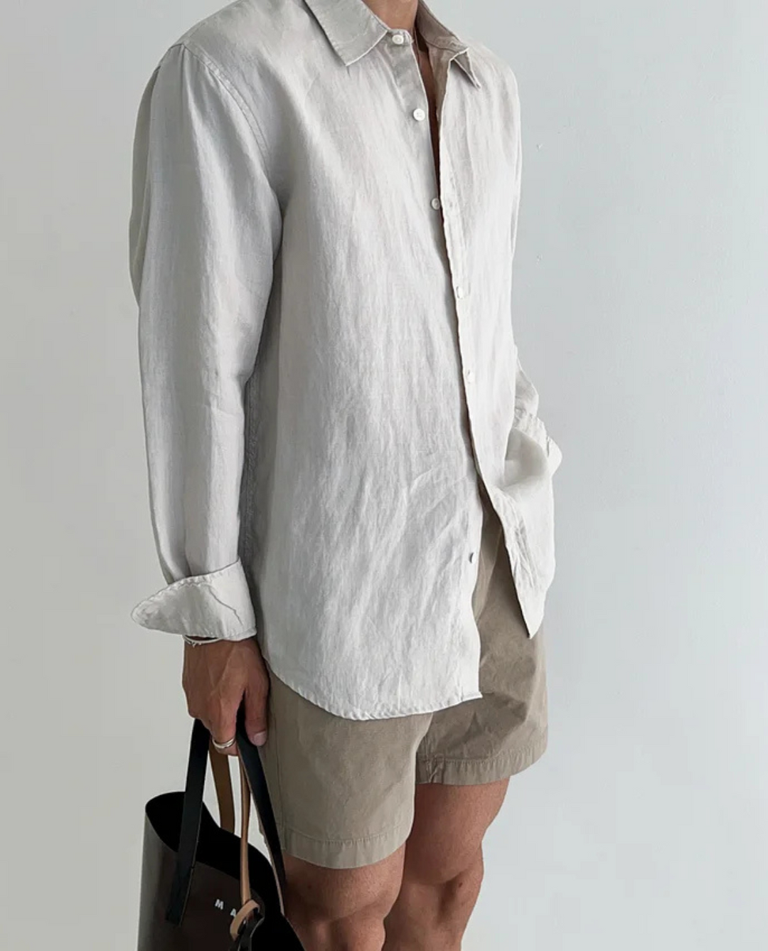 Men's Linen Short Sleeve Shirt Summer