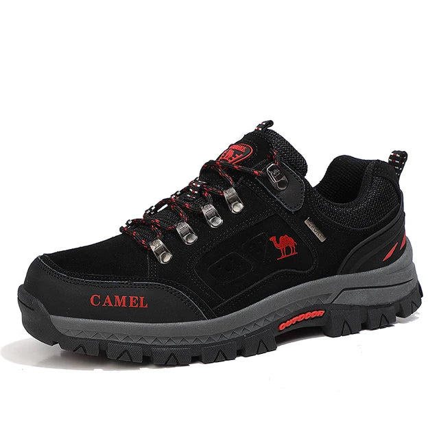 Side view of men's outdoor shoes suitable for hiking and countryside walks