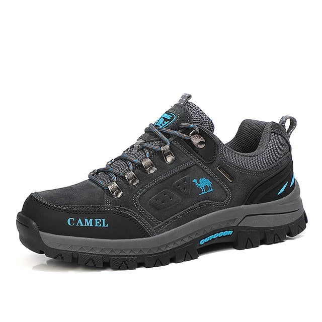 Men's trail shoes with a grippy sole ready for outdoor adventures