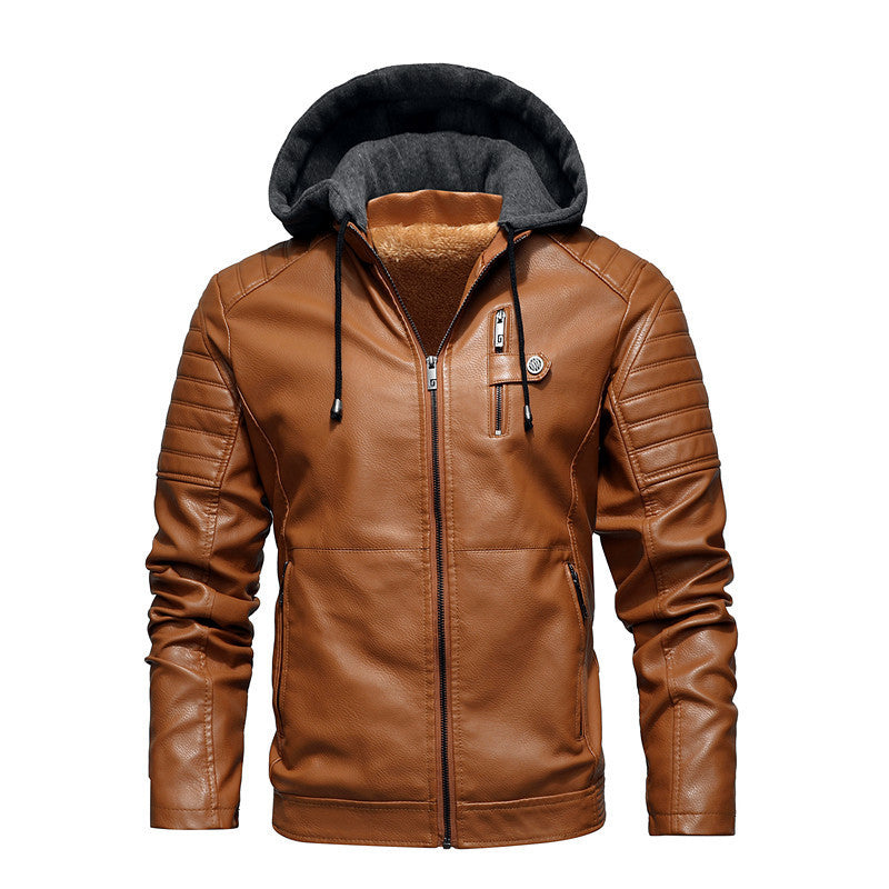 Hooded Leather Jacket