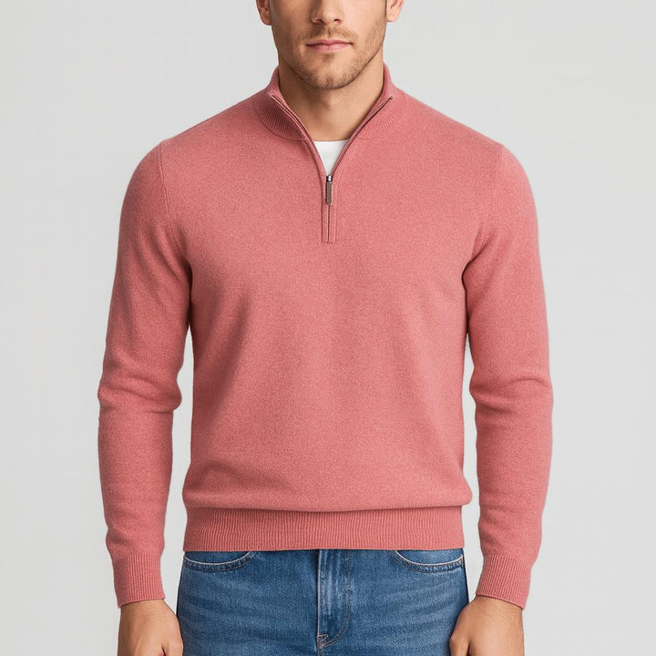 Men's merino jumper styled for smart casual layering