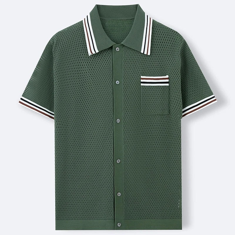 Textured Retro Knit Shirt