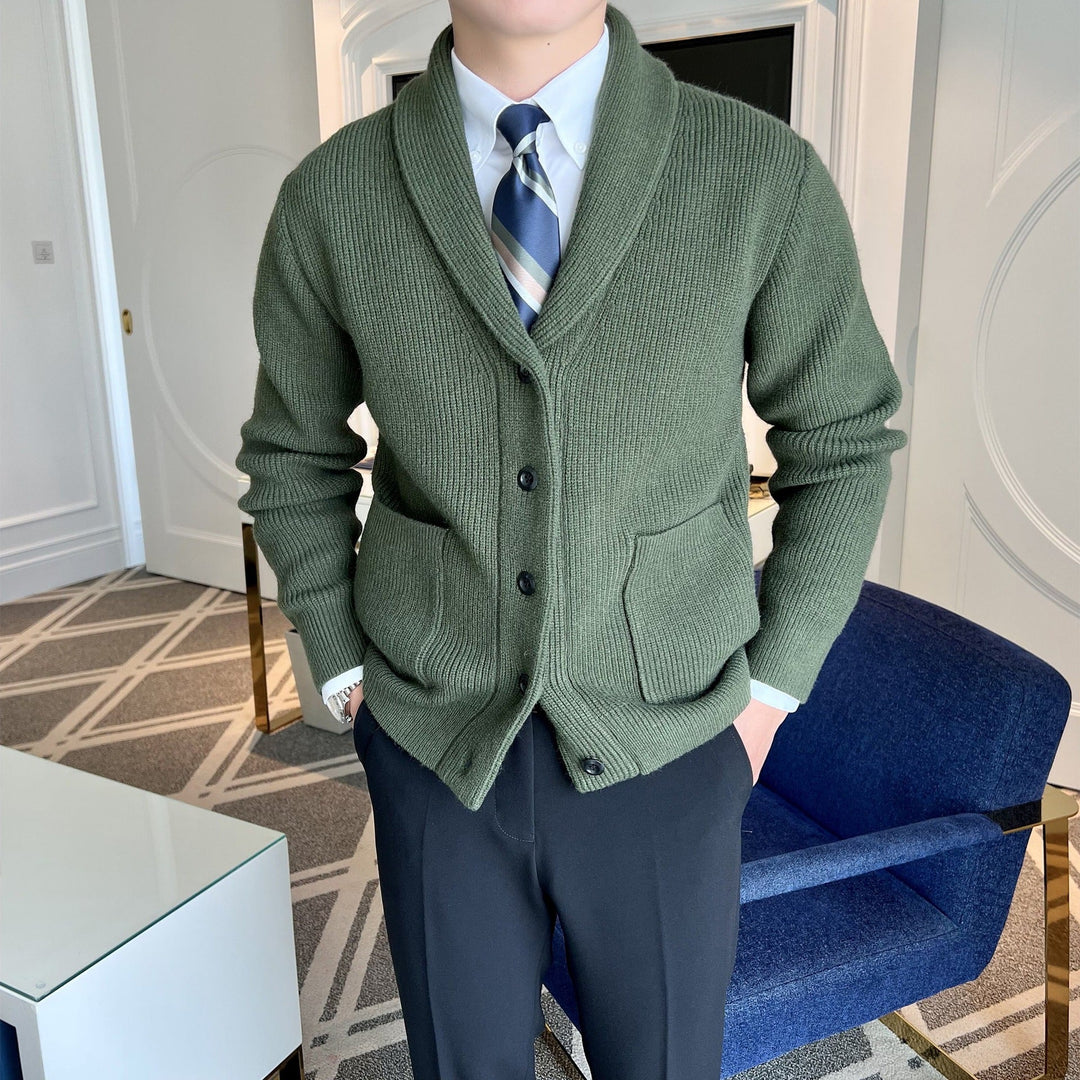 Men's V-Neck Slim Fit Winter Cardigan