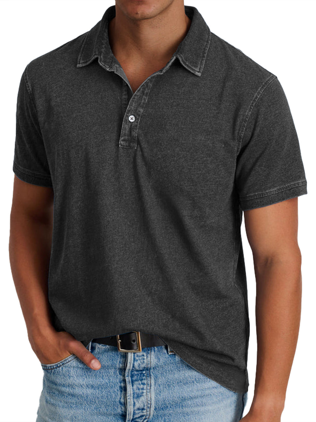 Classic Men’s Polo Shirt Slim Fit Cotton Tee