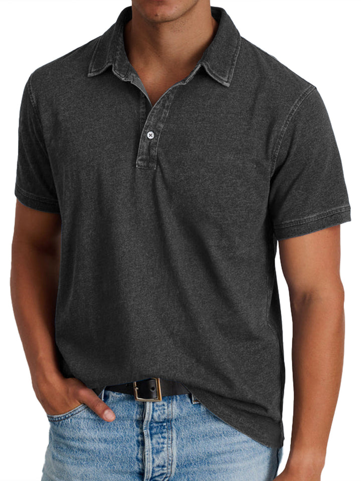 Classic Men’s Polo Shirt Slim Fit Cotton Tee